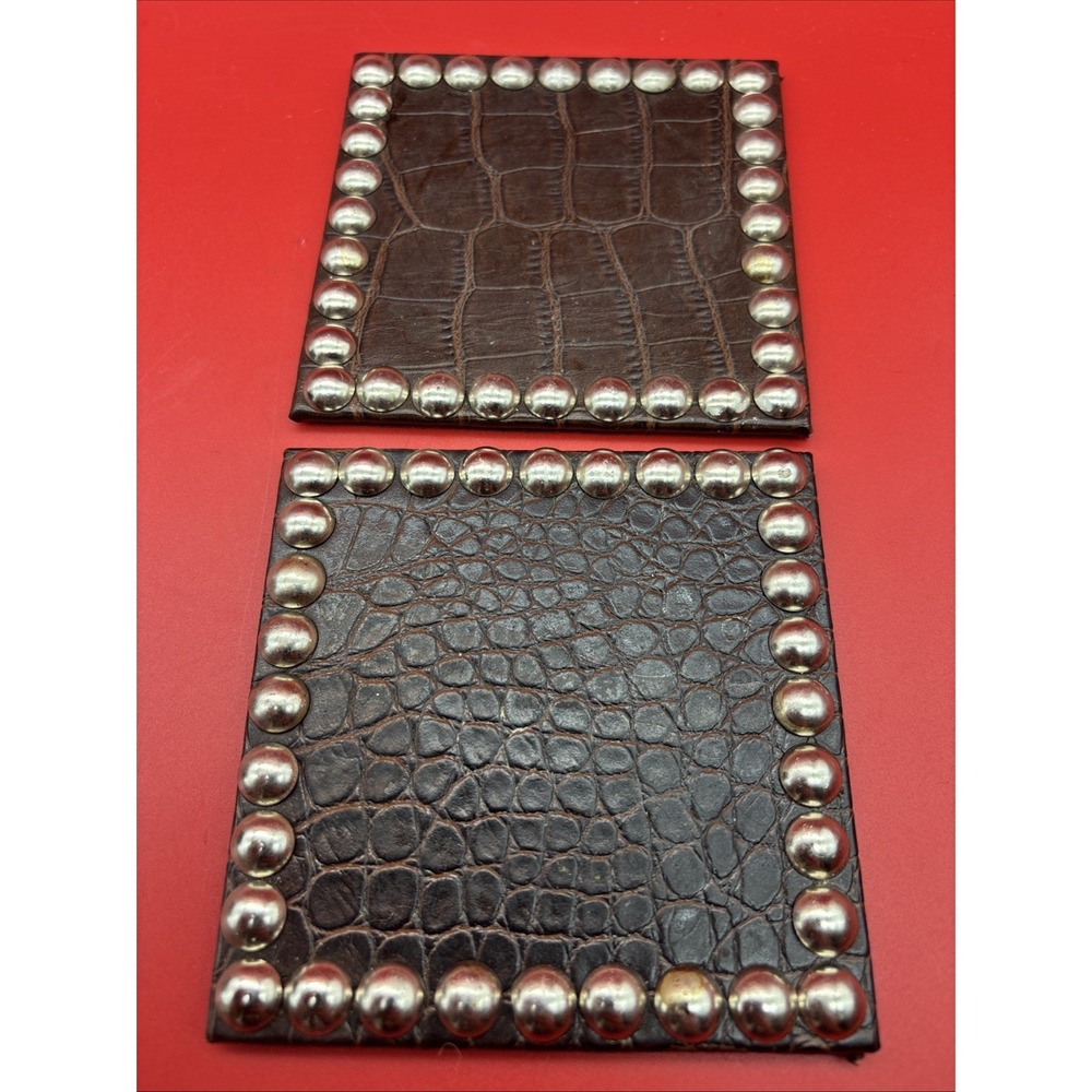 VTG Dransfield & Ross Crocodile Brown Coasters Set of 4 Barware - Read - Picture 5 of 5